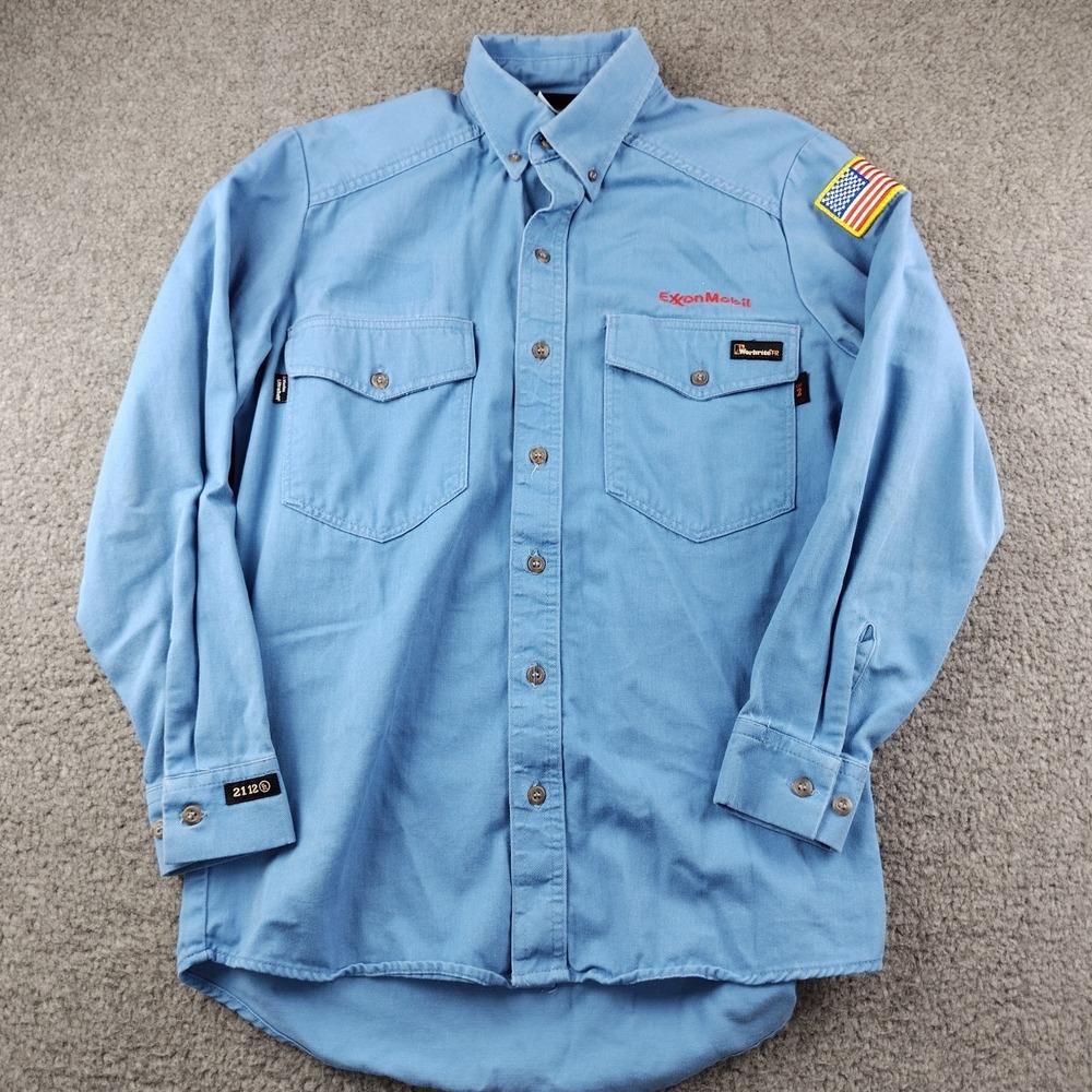 Workrite FR Westex Ultra Soft Shirt Button Up Mens Small Cat2 Flame Resistant
